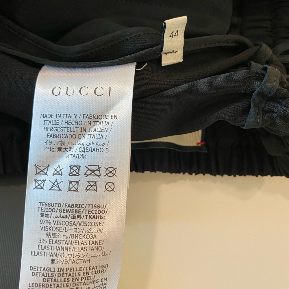 Gucci Midi Skirt Black With Leather Details - Picture 12 of 14